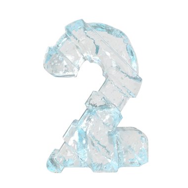 Çapraz kalın kayışlı üç boyutlu buz sembolü. 2 numara.