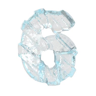 Çapraz kalın kayışlı üç boyutlu buz sembolü. 6 numara.