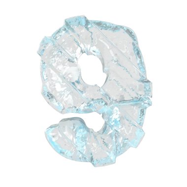 Çapraz kalın kayışlı üç boyutlu buz sembolü. 9 numara.