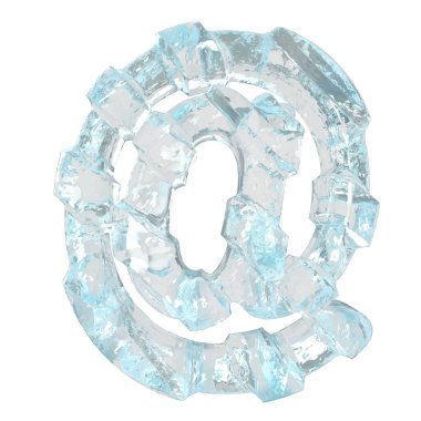 Çapraz kalın kayışlı 3D buz sembolü