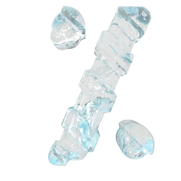 3D具有斜角厚带子的冰符号 — 图库矢量图片