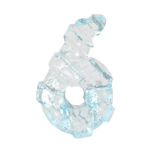 Символ Льоду Діагональними Товстими Стрічками Номер — стоковий вектор