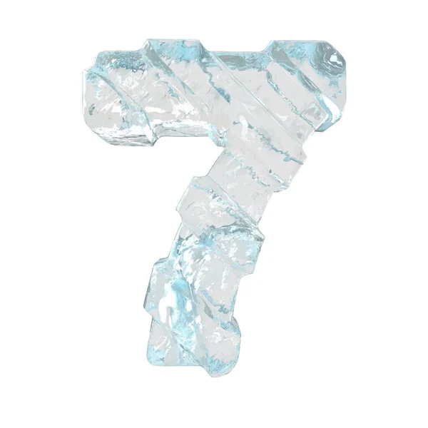 斜めの厚いストラップと3D氷のシンボル — ストックベクタ