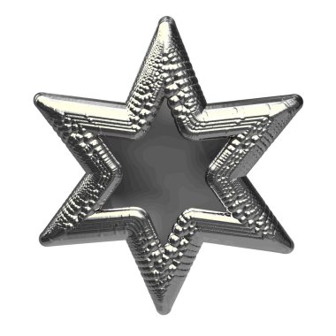 Gümüş 3D kürelerden yapılmış yıldızlar