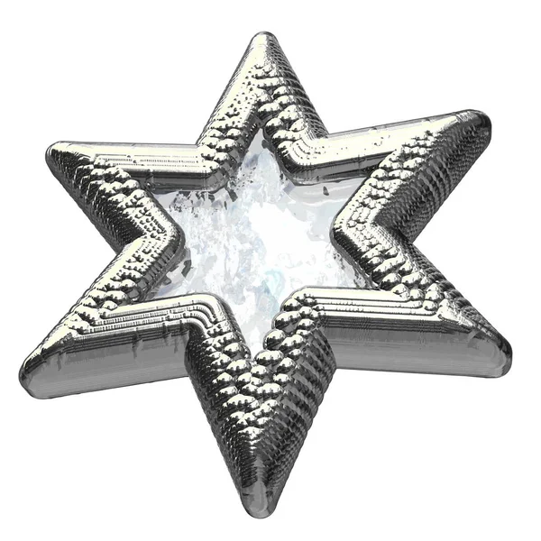Sterne Aus Silbernen Kugeln — Stockvektor