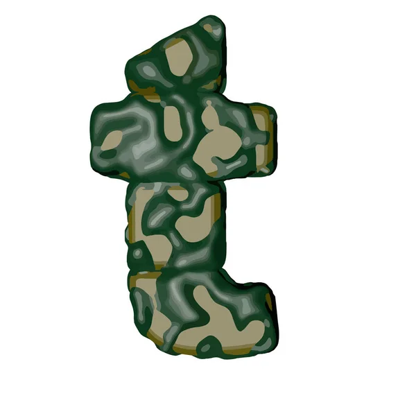 Symbole Camouflage Vert Lettre — Image vectorielle