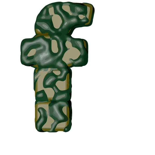 Symbole Camouflage Vert Lettre — Image vectorielle