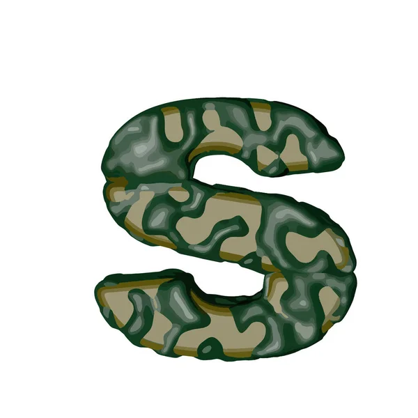 Символ Зеленого Камуфляжа Буква — стоковый вектор
