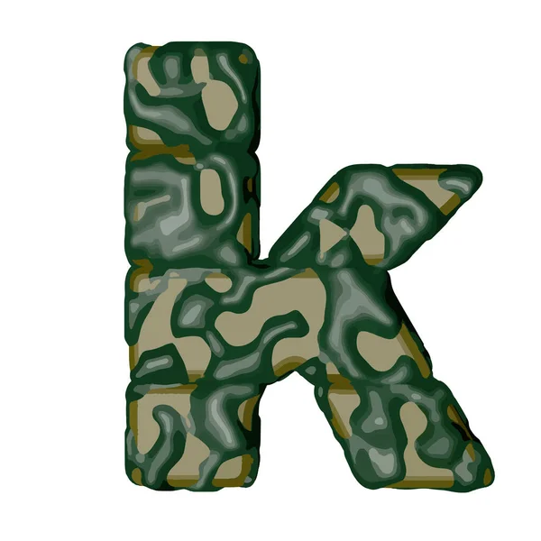 Σύμβολο Κατασκευασμένο Από Πράσινο Καμουφλάζ Γράμμα — Διανυσματικό Αρχείο