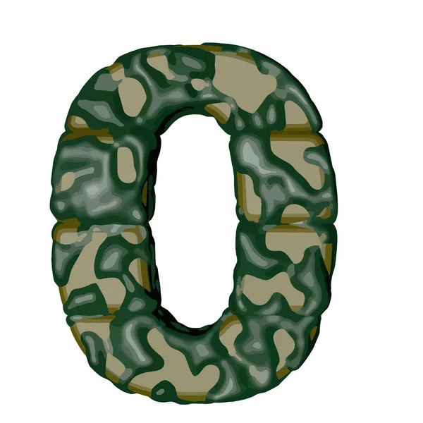Σύμβολο Κατασκευασμένο Από Πράσινο Καμουφλάζ Αριθμός — Διανυσματικό Αρχείο