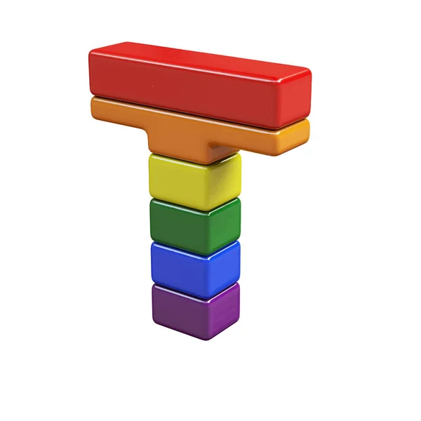 Symbole Fait Couleurs Drapeau Lgbt Lettre — Image vectorielle