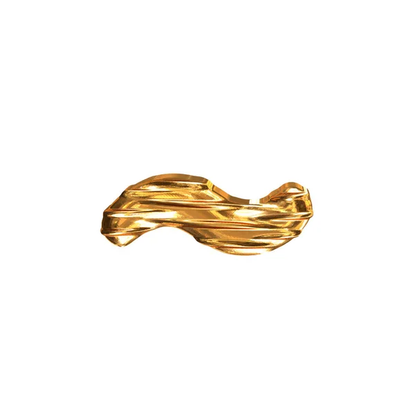 Fluterat Guld Horisontellt Symbol — Stock vektor