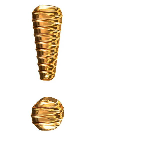 Трехмерный Золотой Горизонтальный Символ — стоковый вектор
