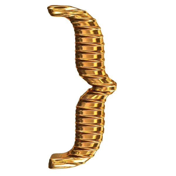 Vodorovný Symbol Flétnovaného Zlata — Stockový vektor