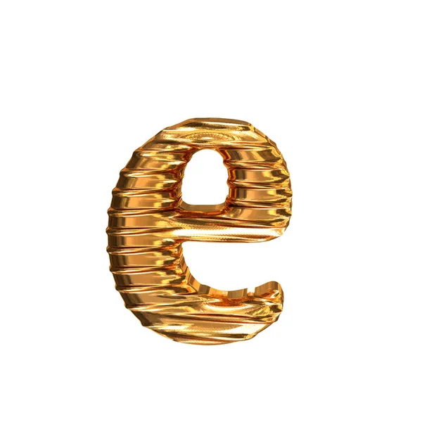 Gegolfd Goud Horizontaal Letter — Stockvector