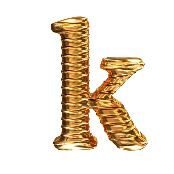 Geriffeltes Gold Horizontal Buchstabe — Stockvektor