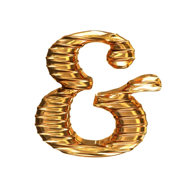 Fluterat Guld Horisontellt Symbol — Stock vektor