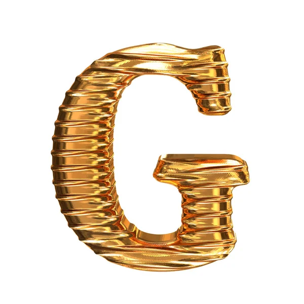 Geriffeltes Gold Horizontal Buchstabe — Stockvektor