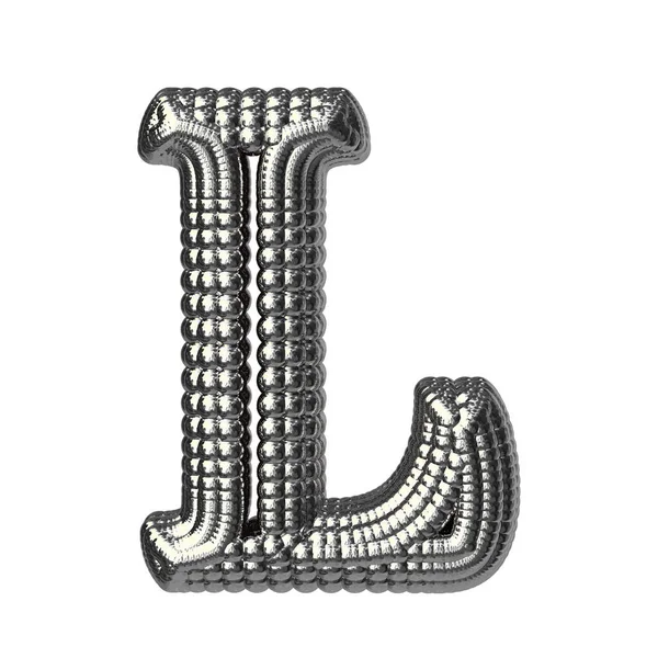 Symbol Tillverkad Silver Sfärer Bokstav — Stock vektor
