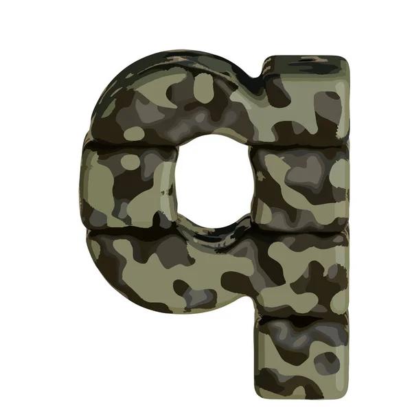 Symbol Brown Camouflage Letter — Stock Vector