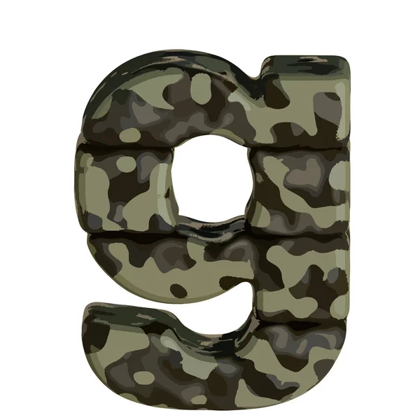 Symbol Brown Camouflage Letter — Stock Vector