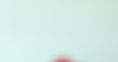 Tanımlanamayan bir kadının elinde, bulanık ve yavaşça odaklanmış kırmızı kalp şeklindeki balonun hareketli görüntüsü. Şebeklerle, sevgililer günüyle, tatil günüyle, romantik hediyelerle ve sürprizlerle çalkalanıyor.