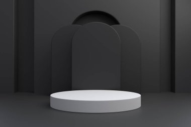 Kozmetik ürün görüntüleme için soyut arkaplan, podyum 3d yırtılması