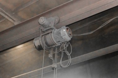 Elektrikli vinç kaldırma mekanizması endüstriyel telfer ve iple donanım.