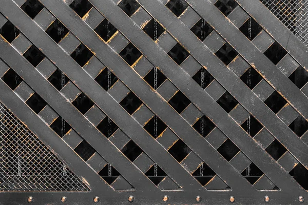 Malla Negra Patrón Rejilla Hierro Abstracto Acero Textura Oscura Rejilla —  Fotos de Stock
