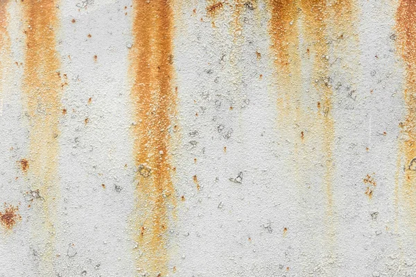 Old White Worn Metal Traces Dirty Rust Weathered Background Iron — Fotografia de Stock