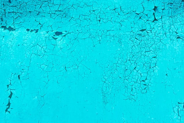 Blau Alt Abblätternde Farbe Stahl Rissig Textur Abgenutzt Metall Hintergrund — Stockfoto