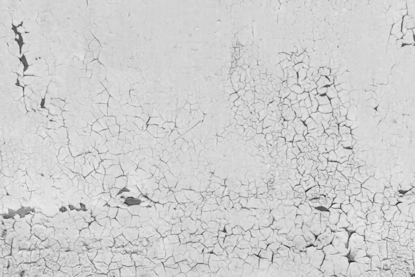 White Old Peeling Paint Steel Cracked Texture Worn Metal Gray — Stock Photo, Image