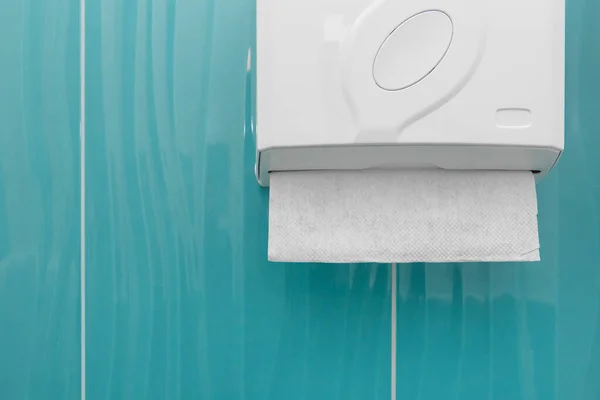 Paper Towel Dispenser Cleanliness Hygiene Wipes Public Toilet Bathroom — Stock Photo, Image