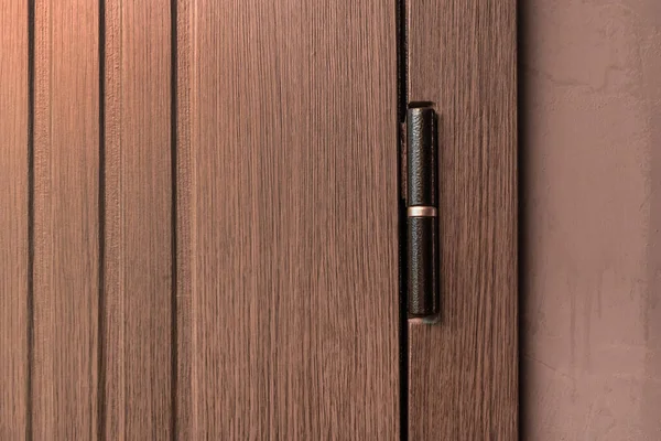 Detale Drzwi Metalowych Zawiasów Zbliżenie — Zdjęcie stockowe