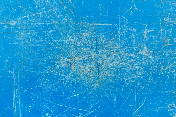 Desgastado Plástico Rayado Superficie Erosionada Azul Material Roto Roto Patrón — Foto de Stock