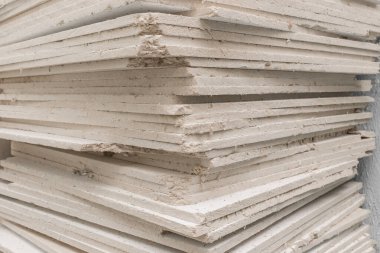 PVC Eski Sayfa Panelleri OSB Plywood Bastırılmış Tahta Çizgili Çizim Malzemesi.