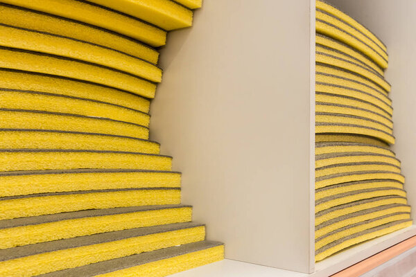 Building sheet material for thermal and sound insulation eco mineral euroblock foamed polyethylene construction.