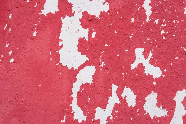 Rojo Pelado Pintura Abstracta Patrón Color Diseño Desgastado Resistido Pared — Foto de Stock