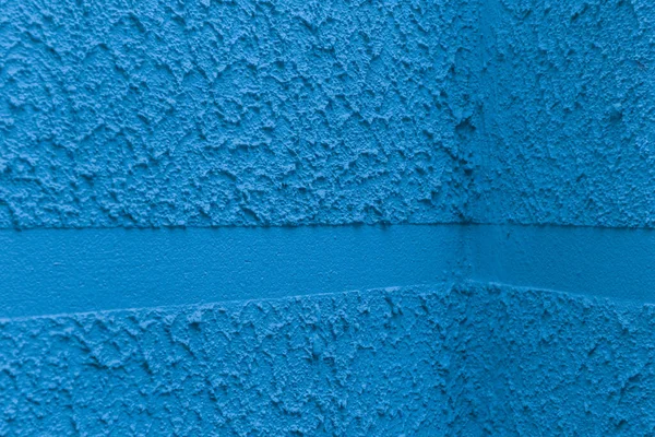 Közös Szög Sarok Vakolat Kék Fal Stukkó Építészet Belső Szerkezet — Stock Fotó