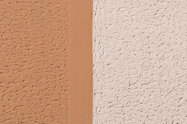 Alçı Rengi Duvar Iki Renk Açık Beyaz Kahverengi Soyut Dekorasyon — Stok fotoğraf