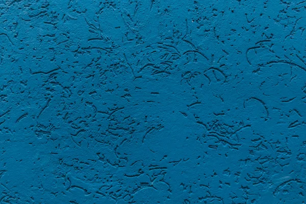 Design Texture Murale Plâtre Bleu Motif Rugueux Abstrait Stucco Grunge — Photo