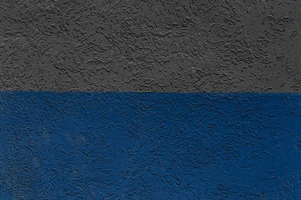 Mavi Koyu Siyah Renkli Alçı Duvar Doku Tasarımı Kabataslak Stucco — Stok fotoğraf
