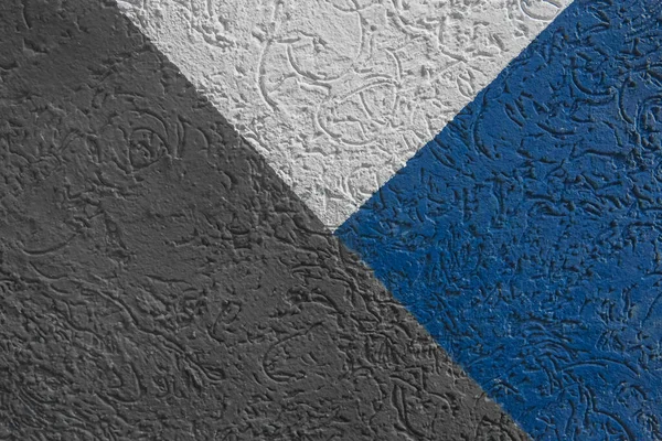 Blue White Dark Black Three Color Plaster Wall Texture Design — 스톡 사진