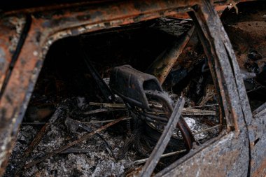 Ukrayna 'da savaş. Rusya insanları ve çocukları öldürüyor. Yüksek kalite fotoğraf