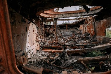 Ukrayna 'da savaş. Rusya insanları ve çocukları öldürüyor. Yüksek kalite fotoğraf