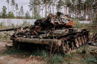 Ukrayna 'da savaş. Rusya insanları ve çocukları öldürüyor. Yüksek kalite fotoğraf