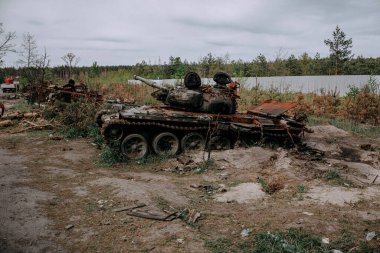 Ukrayna 'da savaş. Rusya insanları ve çocukları öldürüyor. Yüksek kalite fotoğraf