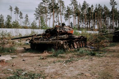 Ukrayna 'da savaş. Rusya insanları ve çocukları öldürüyor. Yüksek kalite fotoğraf