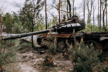 Ukrayna 'da savaş. Rusya insanları ve çocukları öldürüyor. Yüksek kalite fotoğraf