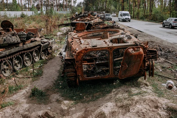 Ukrayna 'da savaş. Rusya insanları ve çocukları öldürüyor. Yüksek kalite fotoğraf